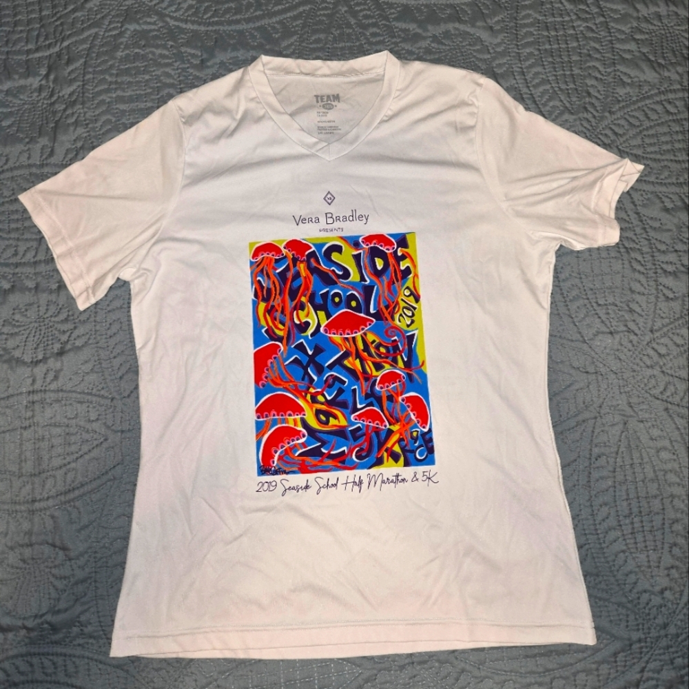 Team 365 Vera Bradley Women's L Seaside School 5k Athletic Shirt